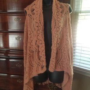 Stylish Knit Vest with Fringe